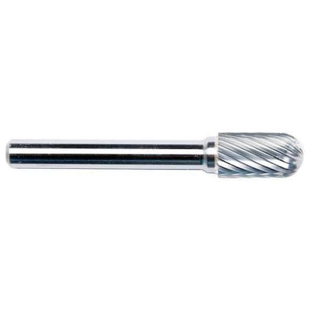 Carbide Bur, Cylindrical Ball Nose, 1/4