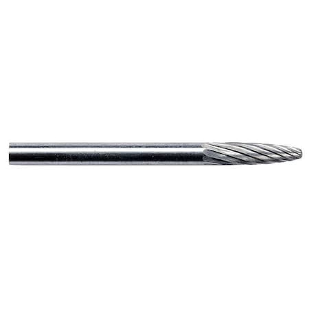 Carbide Bur, Round Nose Tree, 1/4