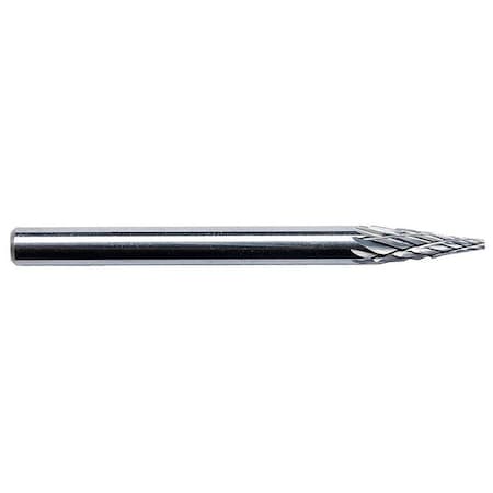 Carbide Bur, Pointed Cone, 1/4