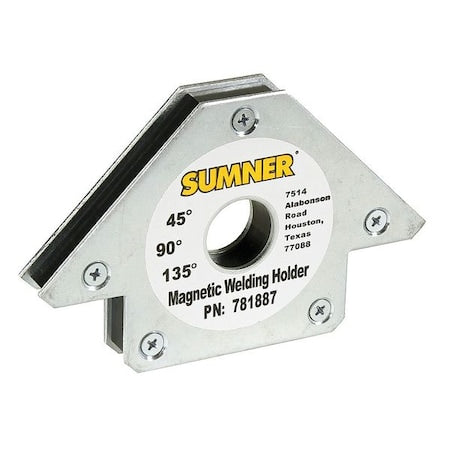 Magnetic Weld Angle, 6-11/32x4in, 90lb