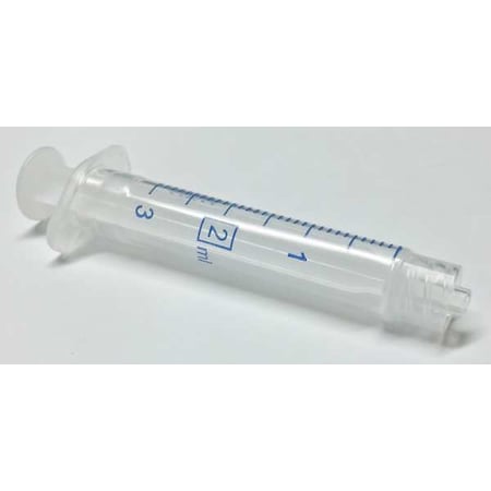 Plastic Syringe, Luer Lock, 2 mL, PK100