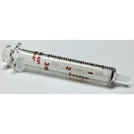 Reusable Glass Syringe, Glass Luer, 3 mL
