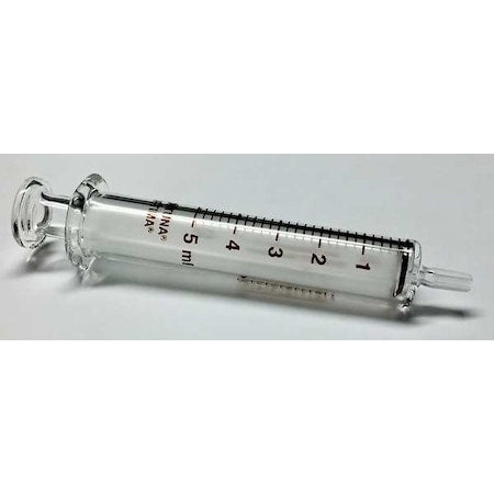 Reusable Glass Syringe, Glass Luer, 5 mL