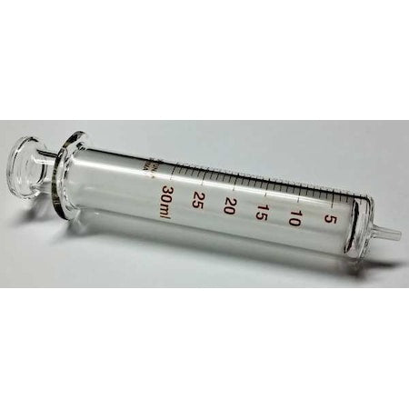 Reusable Glass Syringe, Glass Luer, 30 mL