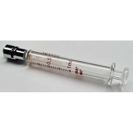 Glass Syringe, Metal Luer Lock, 1 mL