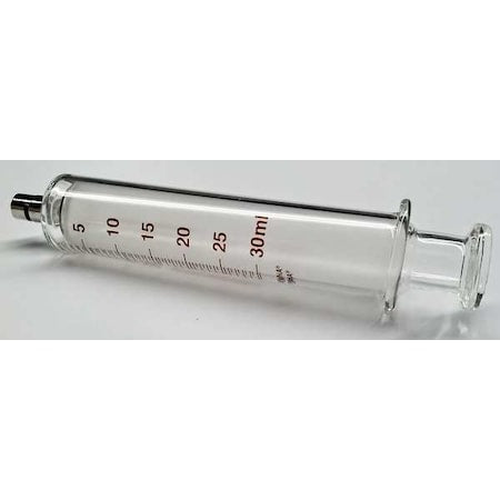 Glass Syringe, Metal Luer Lock, 30 mL