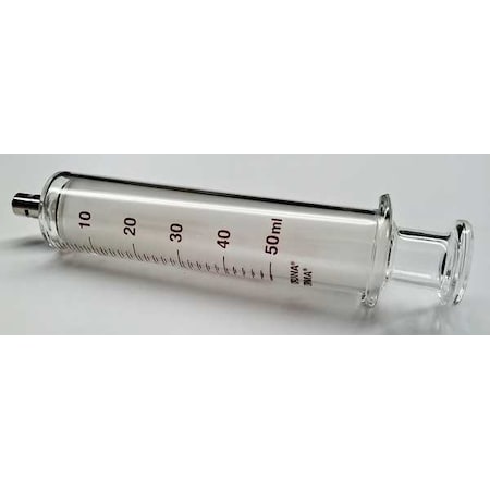 Glass Syringe, Metal Luer Lock, 50 mL