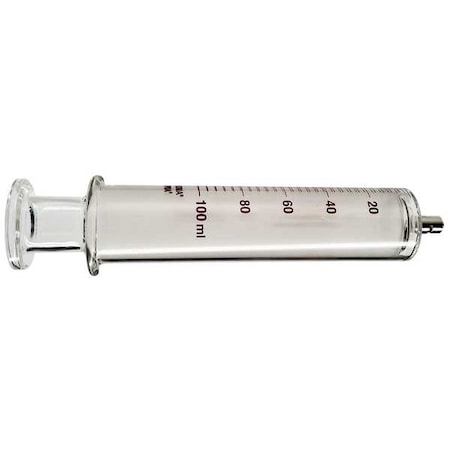 Glass Syringe, Metal Luer Lock, 100 mL