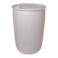 Closed Head Transport Drum, Polyethylene, 55 gal, Unlined, Translucent White