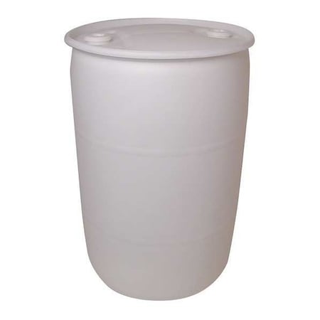 Closed Head Transport Drum, Polyethylene, 55 gal, Unlined, Translucent White