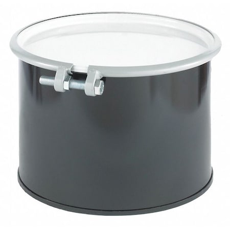 Open Head Transport Drum, Steel, 5 gal, Unlined, Black