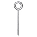 Eye Bolt Without Shoulder, 3/8"-16, 4-1/2 in Shank, 1 in ID, Steel, Zinc Plated