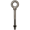 Eye Bolt With Shoulder, 1/2"-13, 6 in Shank, 1 in ID, 316 Stainless Steel, Plain