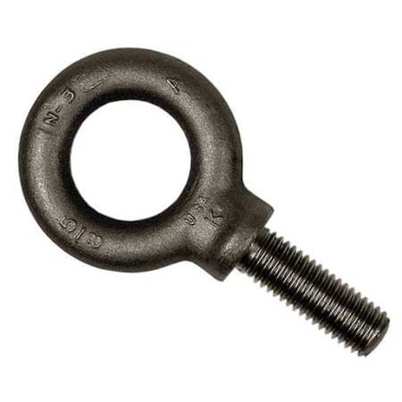 Eye Bolt With Shoulder, 3/4"-10, 2 in Shank, 1-1/2 in ID, Steel, Plain
