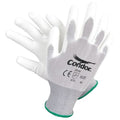 Coated Gloves, Polyurethane, Smooth, Palm, 3 Abrasion Level, White, XL (10) 1 PR
