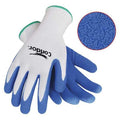 Coated Gloves, Latex, Crinkled, Palm, 3 Abrasion Level, White, S (7) 1 PR