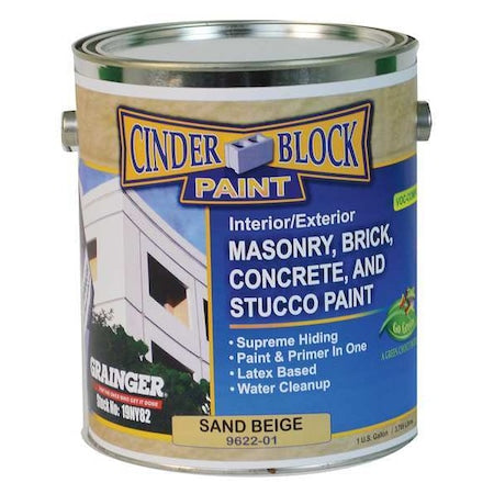 Exterior Paint, Flat, Water Base, Sand Beige, 1 gal