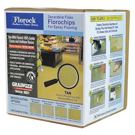 Floor Flake,10 lb.,Tan