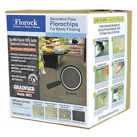 Floor Flake,10 lb.,Black