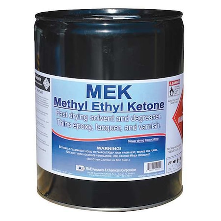 5 gal MEK Paint Thinner Reducer Solvent, Clear, Solvent Base