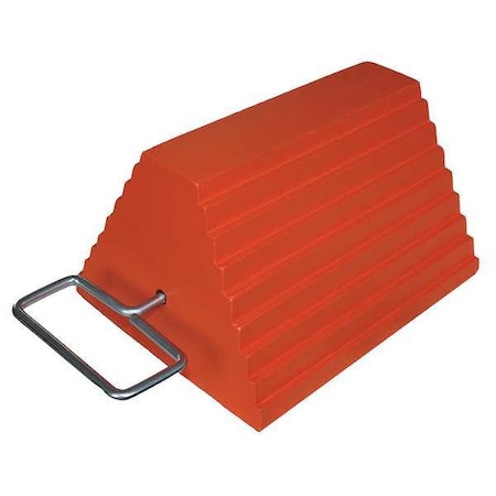 Wheel Chock, Rubber, W 9-1/4 In, H 6 In