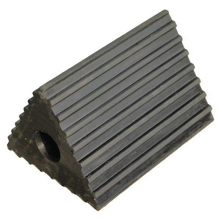 Wheel Chock, Rubber, W 6-1/2 In, H 4-1/2 In
