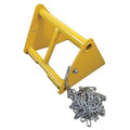 Wheel Chock, Steel, W 10-1/2 In, H 7-1/2 In