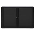 Enclosed Fabric Bulletin Board 33-3/4"x46-7/8", 2 Hinged Door