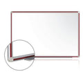 Dry Erase Board, Porcelain, 36 in, 48 in, Aluminum Frame, White, Matte