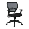 Desk Chair Desk Chair, Adjustable Arms, 19" to 23" Height, Fabric, Black