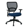 Desk Chair Desk Chair, Adjustable Arms, 19" to 23" Height, Fabric, Blue