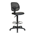 Vinyl Drafting Chair, 24" to 34-7/8", Black