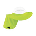 Hard Hat Brim And Neck Shade, Hi-Vis Lime, Sun Protection, Lightweight, Universal Fit