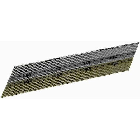 Collated Finishing Nail, 2 in L, 15 ga, Galvanized, Brad Head, 34 Degrees, 4000 PK