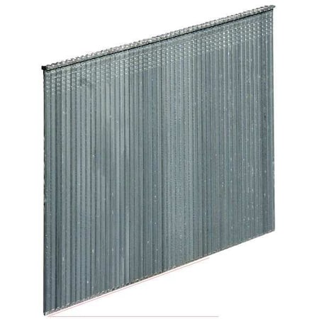 Collated Finishing Nail, 2-1/2 in L, 16 ga, Galvanized, T-Head Head, 20 Degrees, 2000 PK
