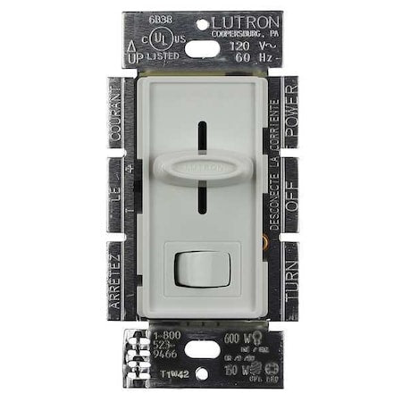 Lighting Dimmer, Rocker/Slide, White