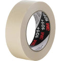 Masking Tape, 72 mm W x 55 m L, 5.1 mil Thick, Tan, Rubber Adhesive, 12 PK