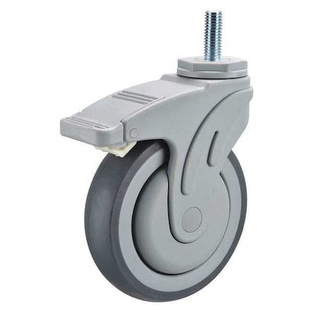 Swivel Stem Caster w/Totl Lk, 5 in, 300 lb