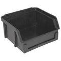Plastic ESD Conductive Stack & Hang Bin, Black, 3 1/2 in L, 2 in H