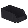 Hang & Stack Storage Bin, Plastic, Black, 2 7/8 in H, 4 in W, 7 in L