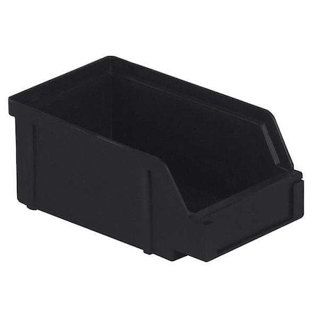 Hang & Stack Storage Bin, Plastic, Black, 2 7/8 in H, 4 in W, 7 in L