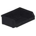 Hang & Stack Storage Bin, Plastic, Black, 2 7/8 in H, 8 7/8 in W, 6 7/8 in L