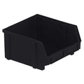 Hang & Stack Storage Bin, Plastic, Black, 5 in H, 8 7/8 in W, 9 3/8 in L