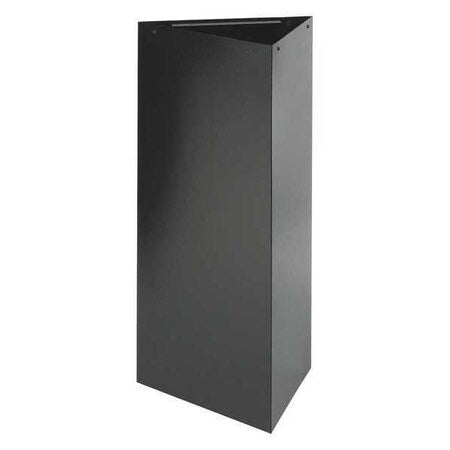 21 gal. Steel Triangular Trash Can, Black