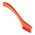 1/2 in W Detail Brush, Stiff, 5 1/2 in L Handle, 2 in L Brush, Orange, Plastic, 8 in L Overall