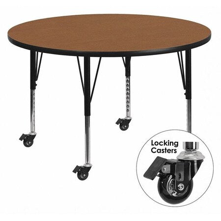 Round Activity Table, Laminate, Wood Grain