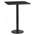Square Laminate Table, Laminate Top, Wood Grain