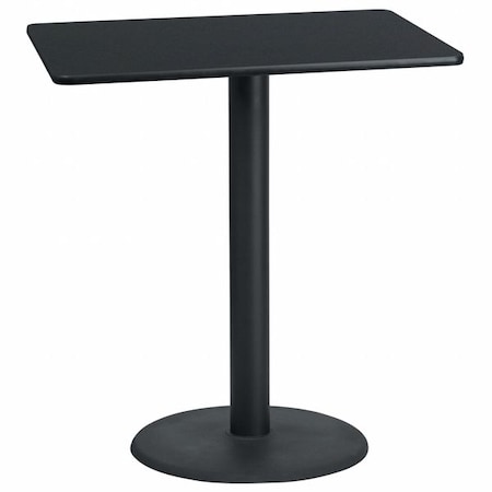 Rectangle Laminate Table Top, 30" W, 42" L, 43.125" H, Laminate Top, Wood Grain