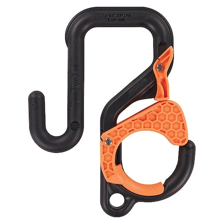 Bucket Hook, Blk/Orng, Plastic, 8-1/2" L