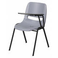 Tablet Arm Chair, Left Hand Flip-Up, Gray, 21" W, 25.5" L, 32" H, Gray